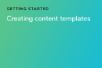 Creating content templates